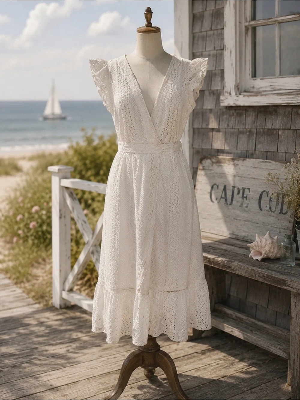 J.crew size 4 eyelet wrap dress